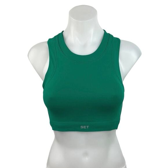 SET Active Tops - Set Active Sportbody Round Neck Racerback Athletic Workout Sports Bra Top Sz XS